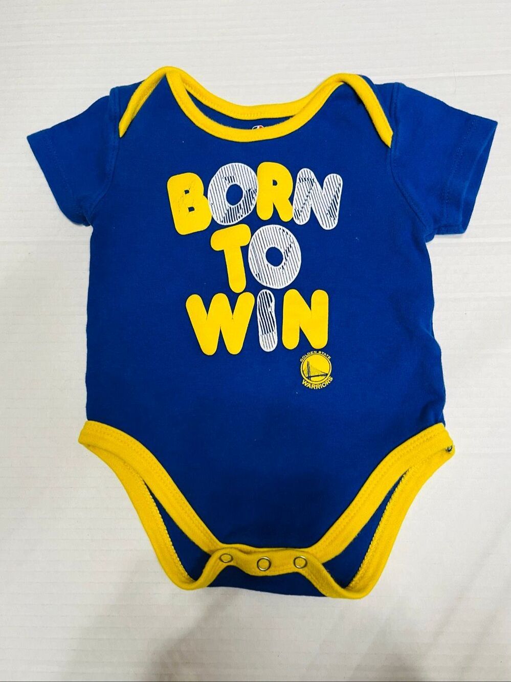 NBA Golden State Warriors Born To Win Bodysuit   Boys Size 12 Months